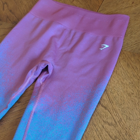 Gymshark Adapt Ombre Pink and Blue Seemless Leggings - Picture 3 of 8